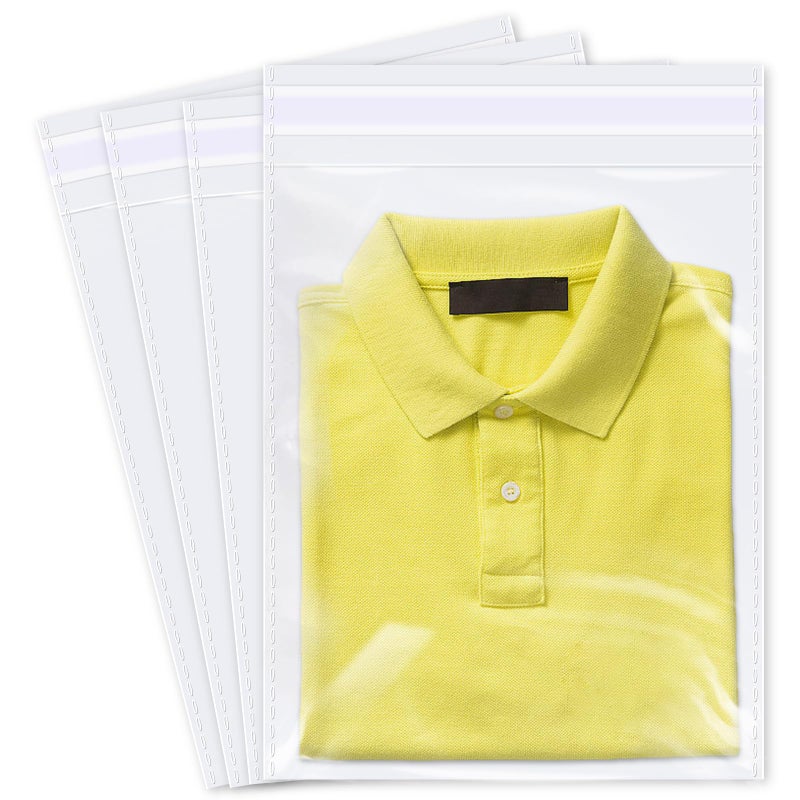 iMailer - 500 Pack - 9" x 12"- Cellophane Bags Self Sealing - Clear Cello Resealable Plastic Poly Bags for A4, Letter Sized Documents, Plastic Sleeves, Clothing - Image 1